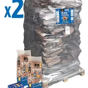 Pack bois de chauffage bûches 40cm Woodstock 2 palettes